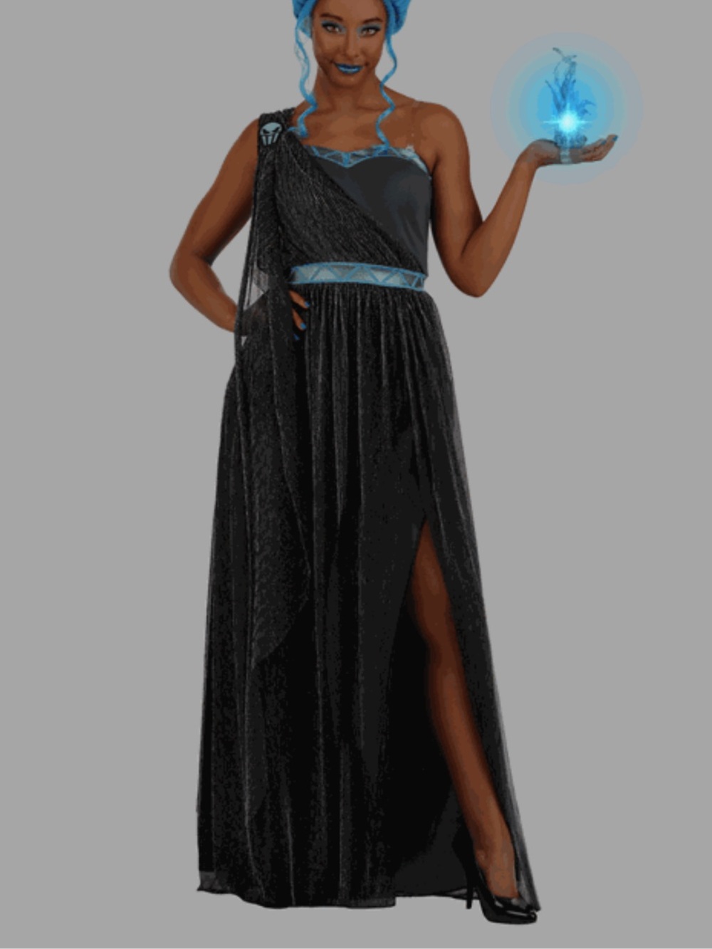 Disney Womenโs Hades Costume NWT. Size XL. Includes wig & flame feature.